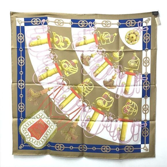 Hermes Scarf Carré 90 Carré 90 Silk Beige - Picture 2 of 7